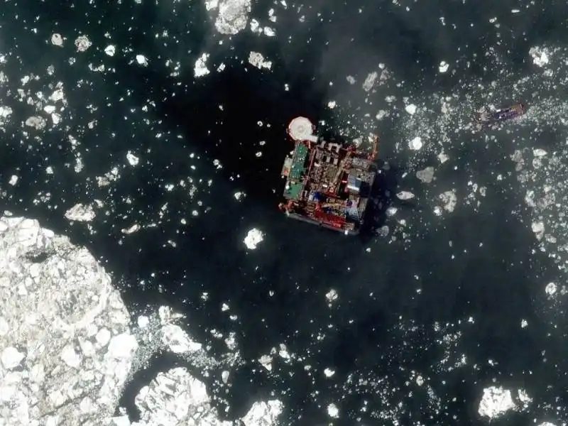 prirazlomnaya oil platform, russia, june 28, 2014.