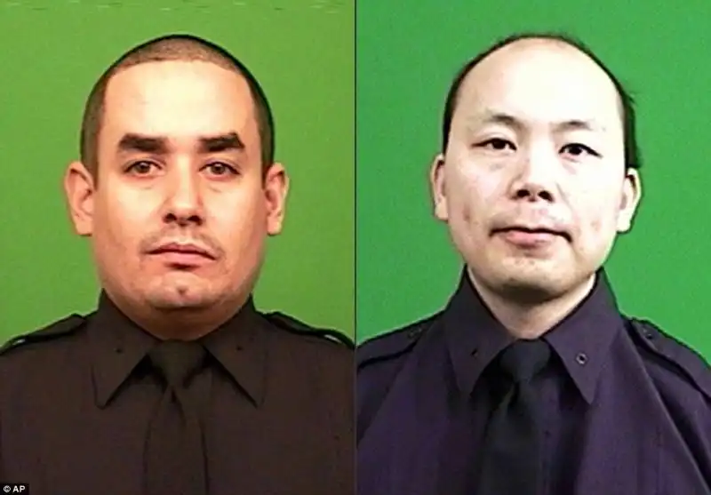 rafael ramos e wngian liu poliziotti uccisi a new york