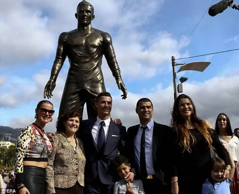 ronaldo con la famiglia a madeira