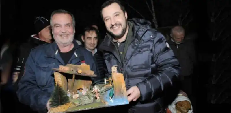 salvini calderoli e il presepe di bergamo