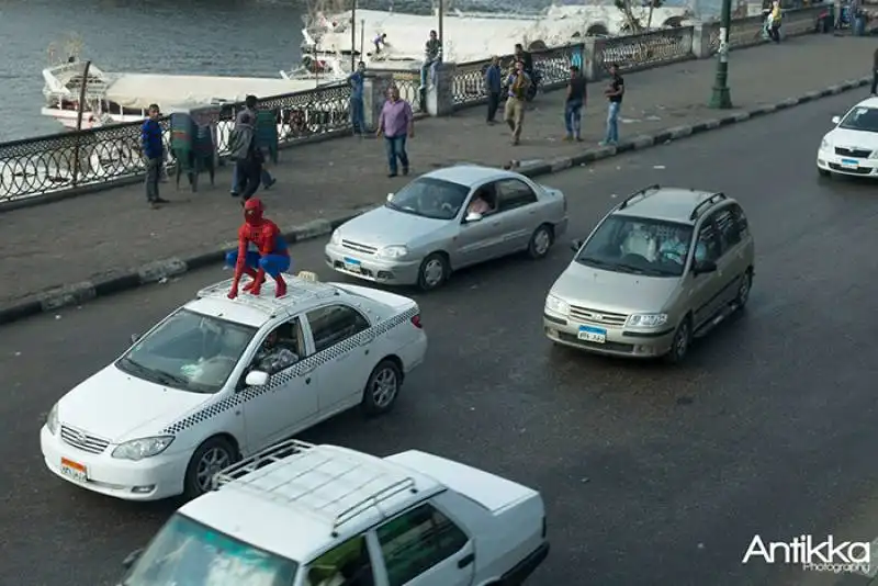 spiderman sul taxi