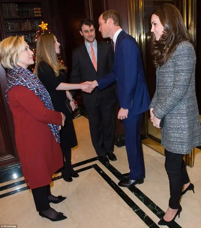 william e kate con hillary e chelsea  clinton