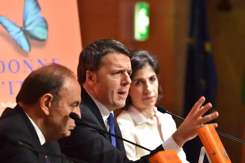 bruno vespa matteo renzi e fabiola gianotti