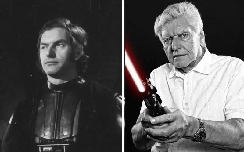 david prowse nel 1977 e nel 2015