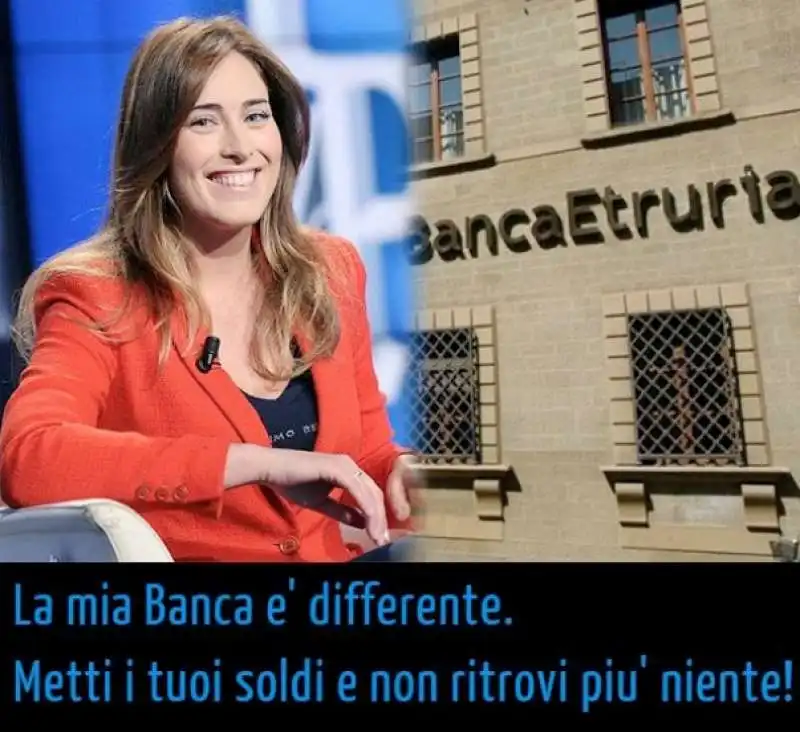 fotomontaggi maria elena boschi e banca etruria  4