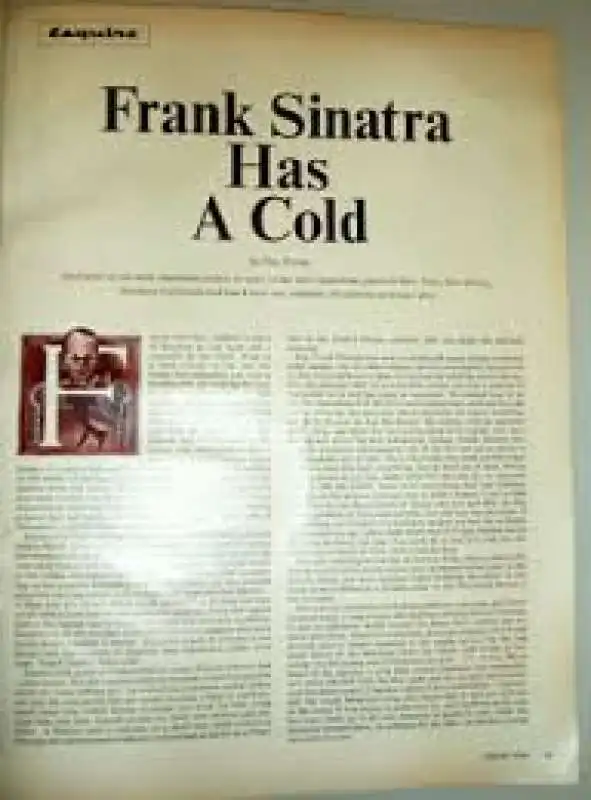 gay telese “frank sinatra has a cold” wn