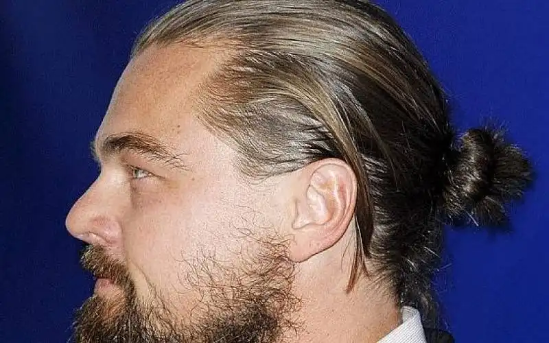 leo dicaprio con chignon