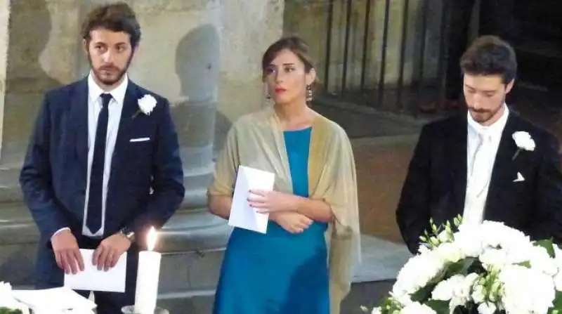 maria elena boschi al matrimonio del fratello emanuele