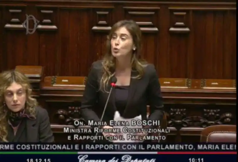 maria elena boschi mozione di sfiducia alla camera