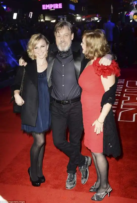 mark hamill con compagna marilou york e figlia chelsea