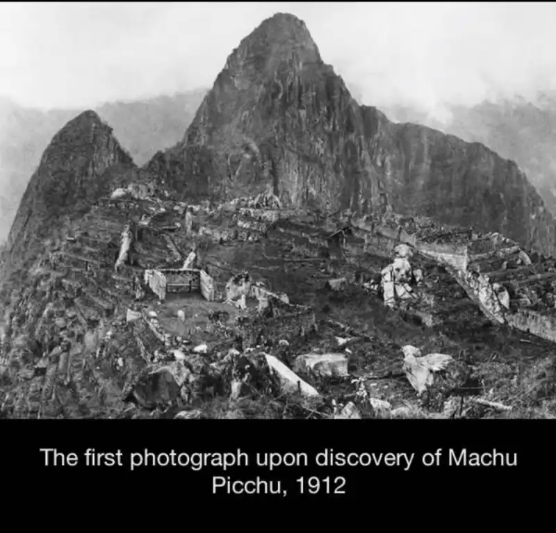 prima foto dalla scoperta del machu picchu 1912