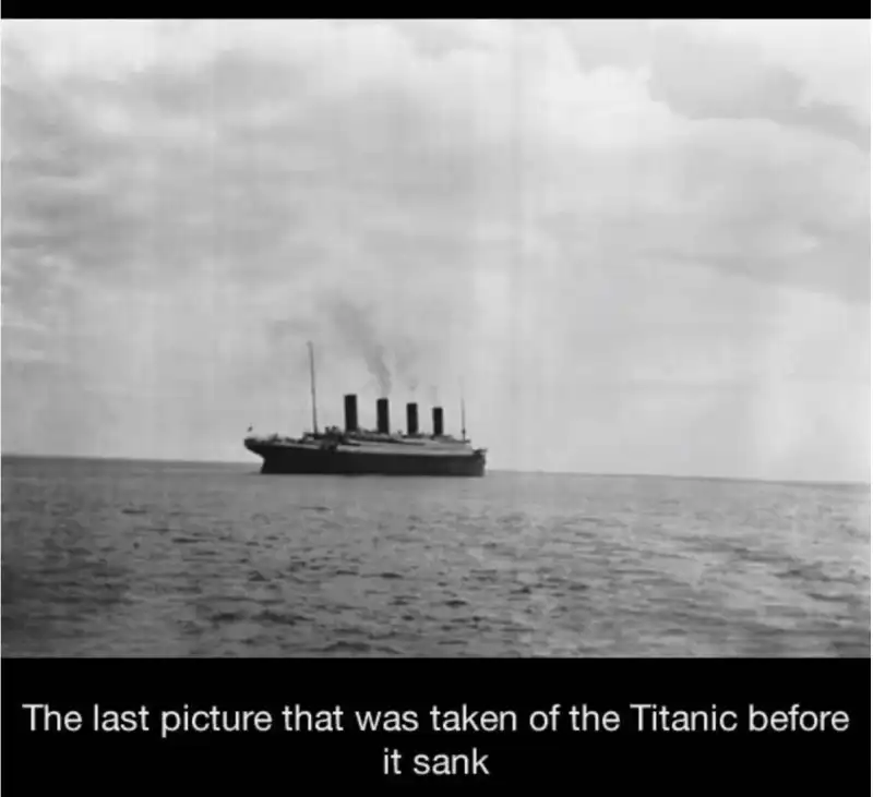 ultima foto scattata al titanic