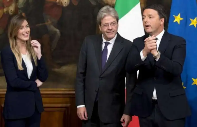 boschi gentiloni e renzi  