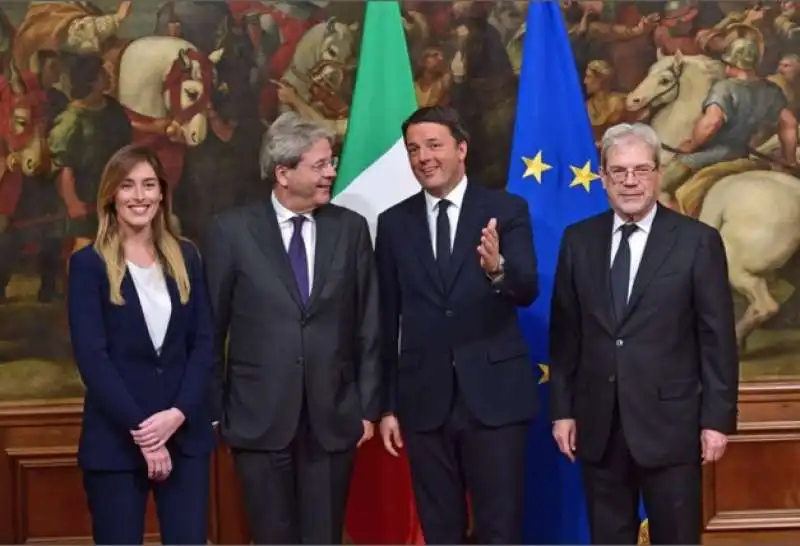 boschi   gentiloni   renzi   de vincenti