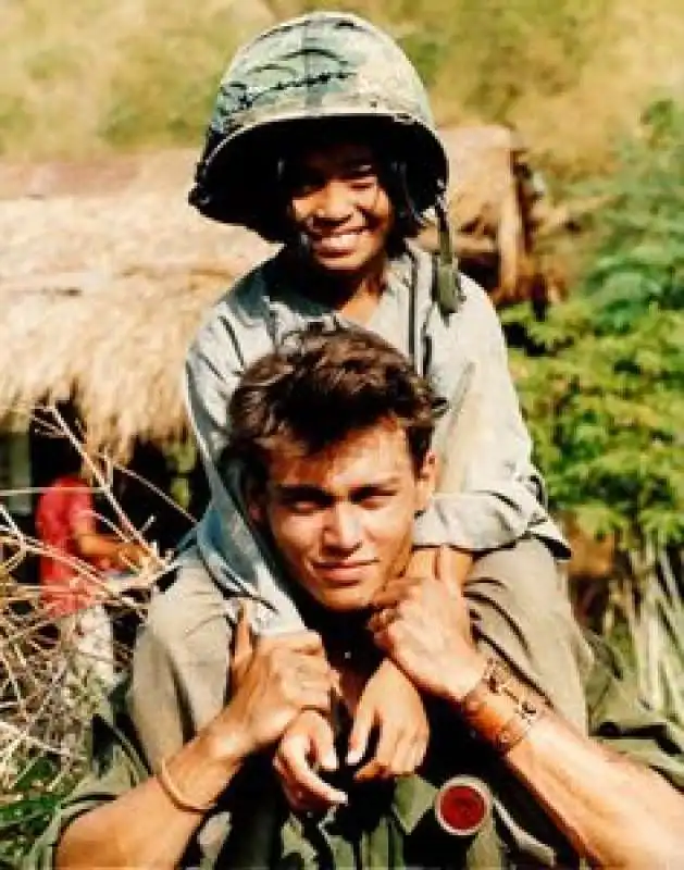 depp sul set di platoon