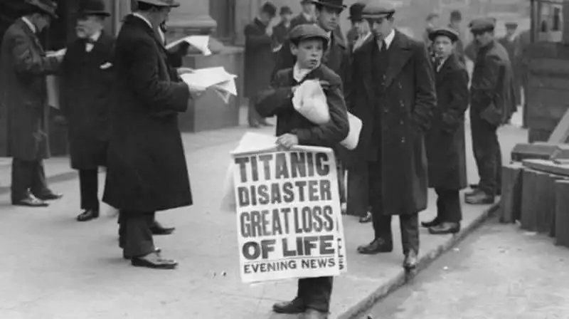 la notizia della tragedia del titanic