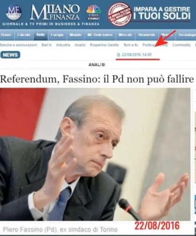 la profezia di fassino