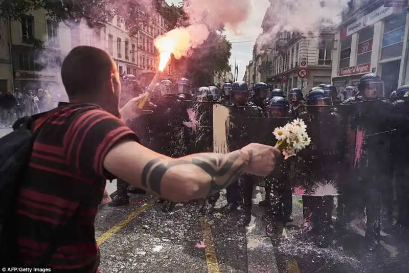 protesta a lione