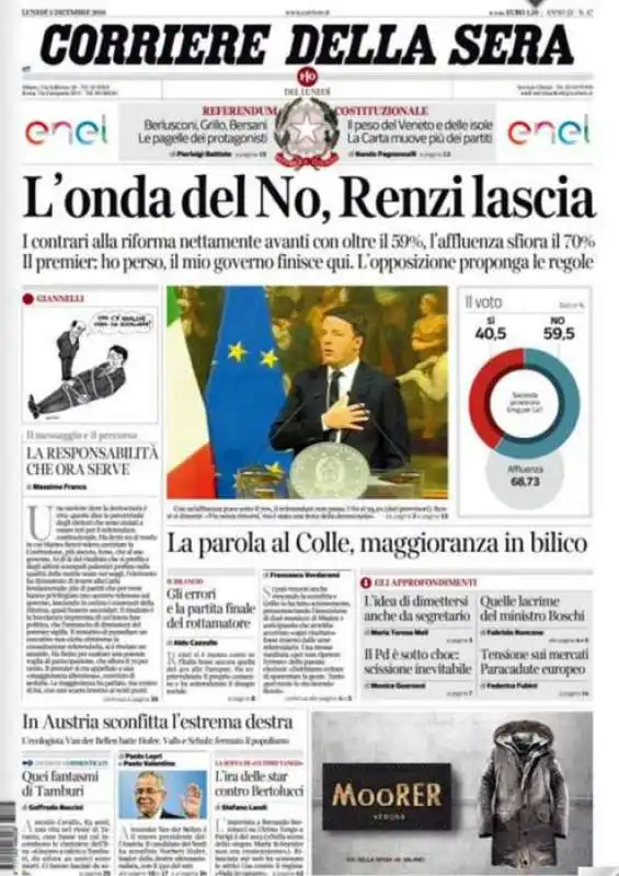 RENZI E LA SCONFITTA NEL REFERENDUM