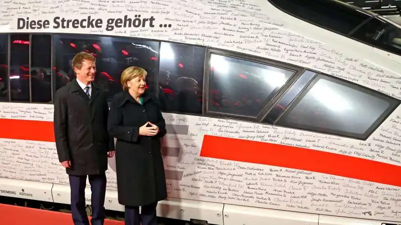 angela  merkel ice treno veloce