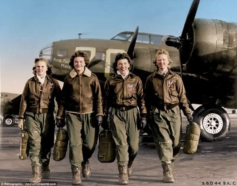 le pilotesse green kari, margaret kirchner, ann waldner e blanche osborne bross 