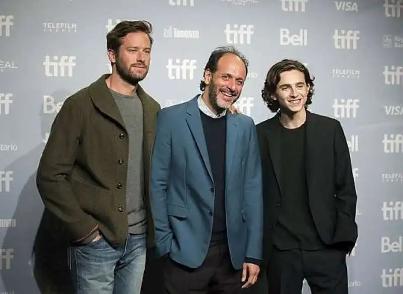 LUCA GUADAGNINO E GLI ATTORI DI CALL ME BY YOUR NAME