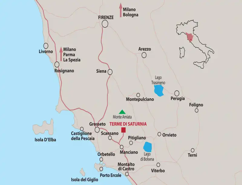 TERME DI SATURNIA - LA MAPPA   