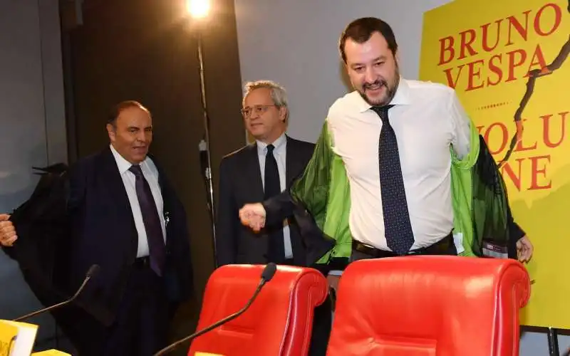 bruno vespa enrico mentana matteo salvini