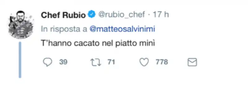 CHEF RUBIO VS LA PASTA DI SALVINI