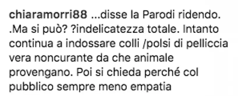 cristina parodi commenti post