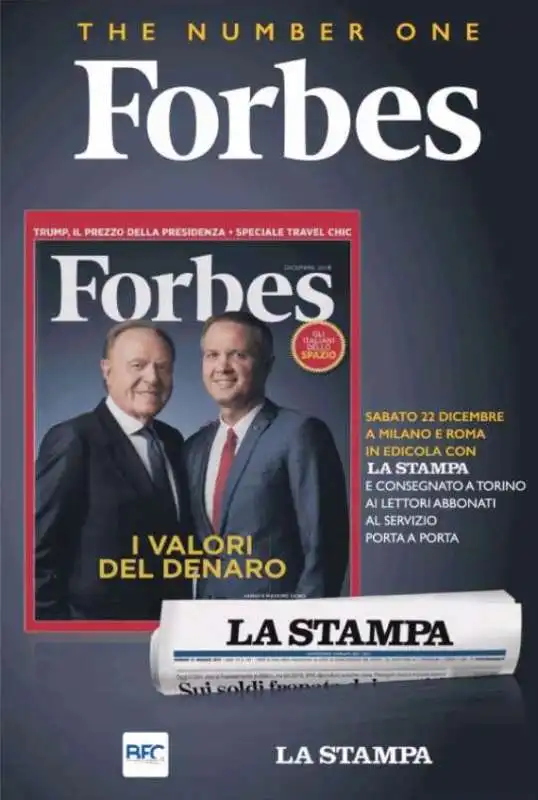 ENNIO E MASSIMO DORIS SULLA COPERTINA DI FORBES