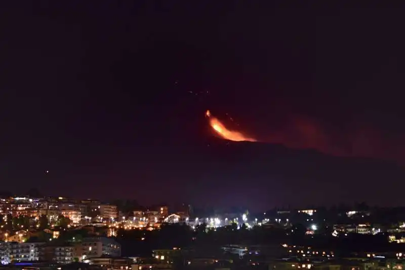 eruzione e sciame sismico sull'etna 1