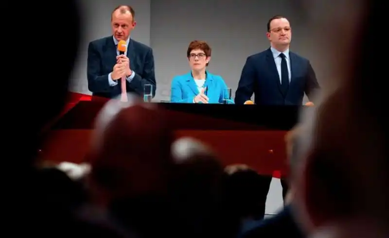  friedrich merz, annegret kramp karrenbauer e jens spahn 1