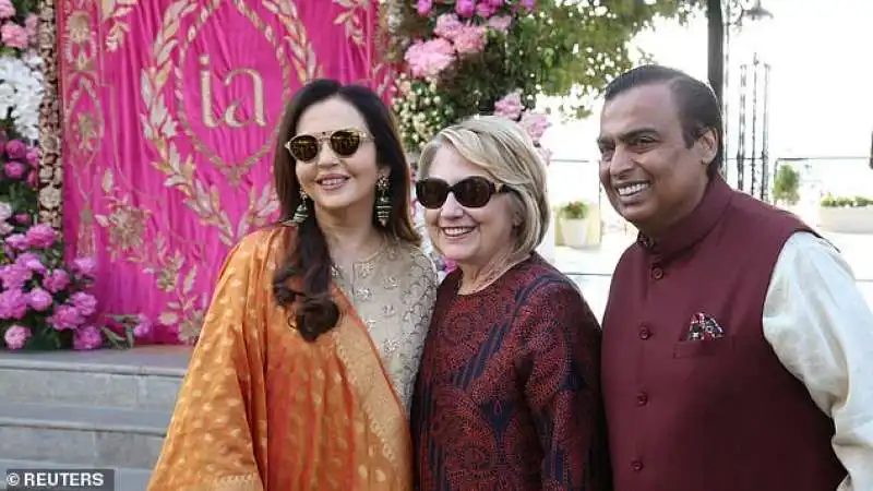 hillary clinton matrimonio di isha ambani 1