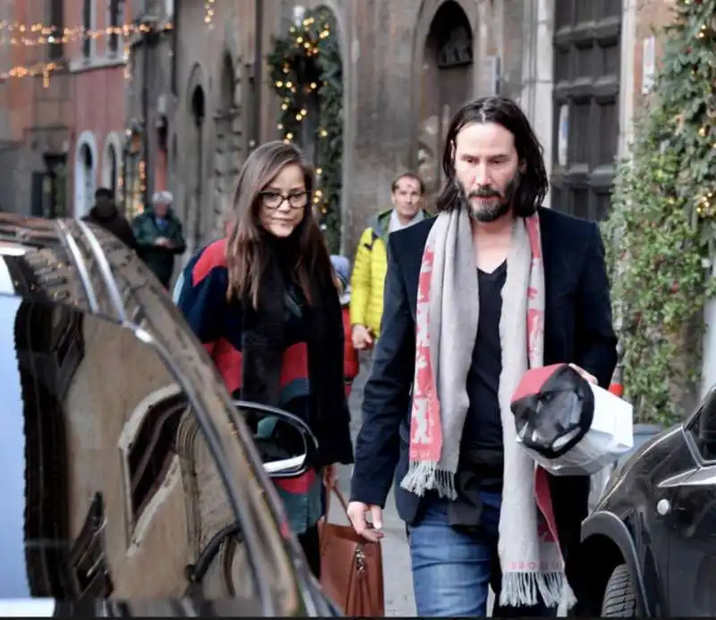 keanu reeves a roma con la sorella malata foto barillari 15