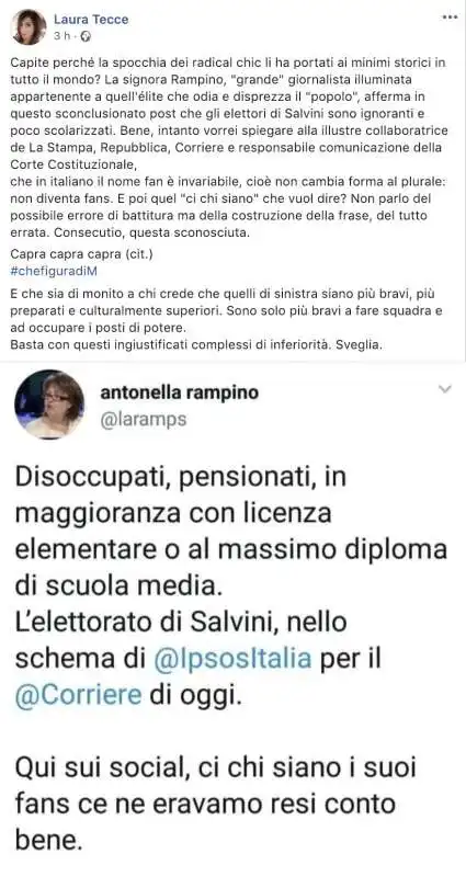 laura tecce contro antonella rampino