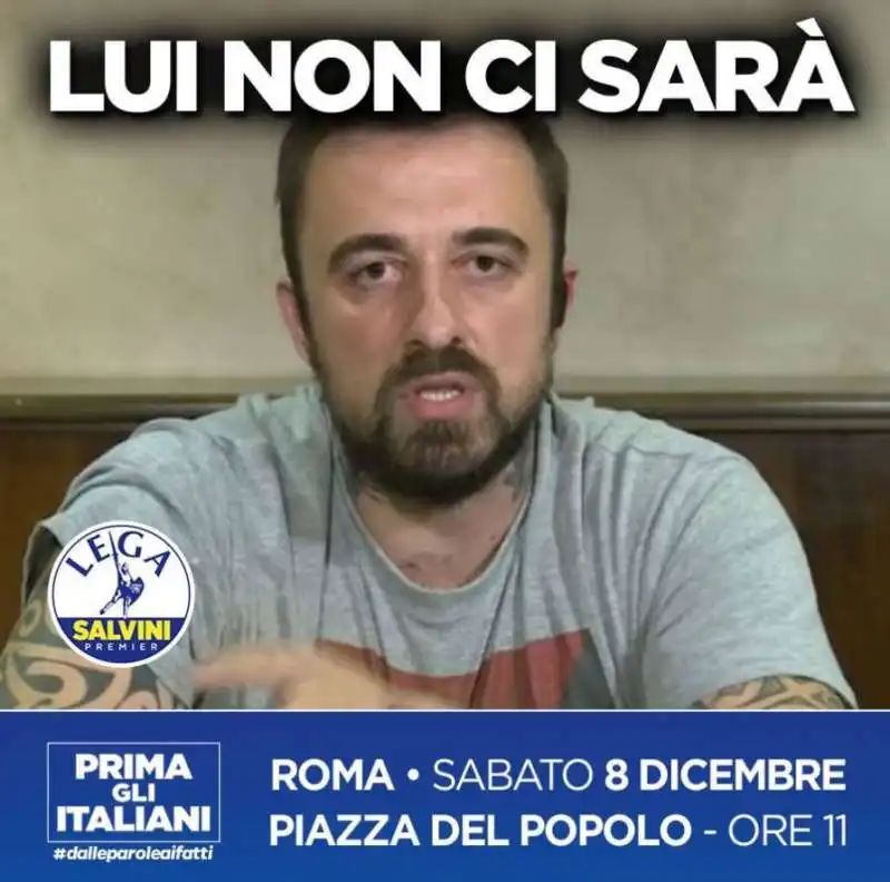 lui non ci sara' la campagna social di salvini 4