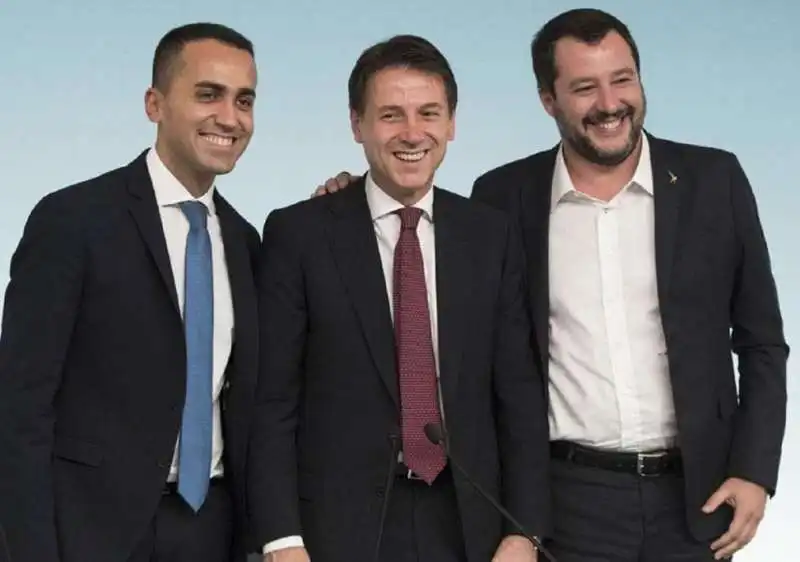 MATTEO SALVINI LUIGI DI MAIO GIUSEPPE CONTE