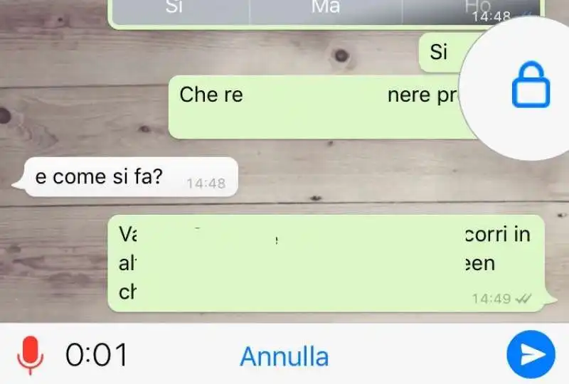 messaggi vocali senza tenere premuto microfono