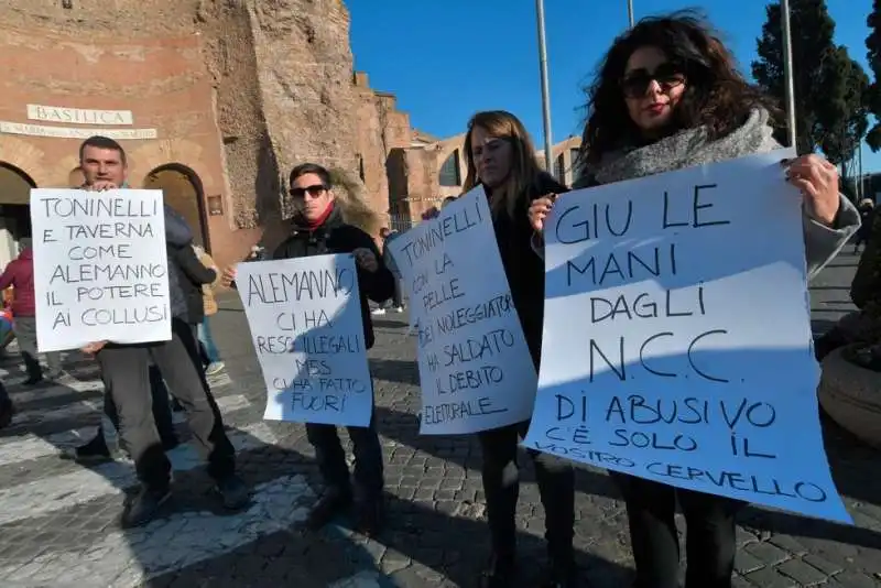 protesta degli ncc a roma 11