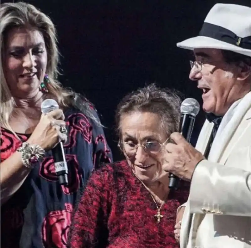 al bano carrisi con la mamma jolanda e romina power