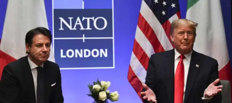 giuseppe conte e donald trump al vertice nato di londra 1