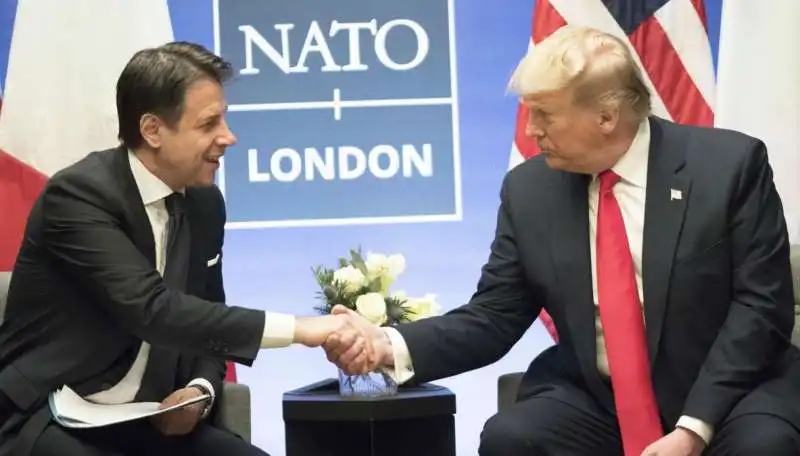 giuseppe conte e donald trump al vertice nato di londra