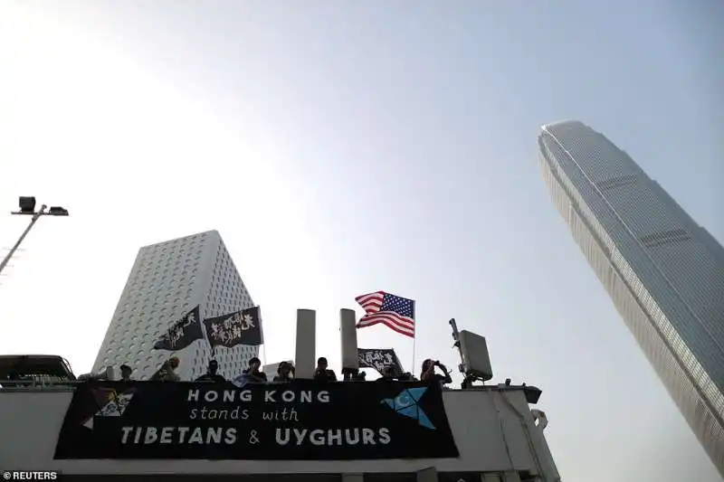 hong kong, proteste in difesa degli uiguri 7