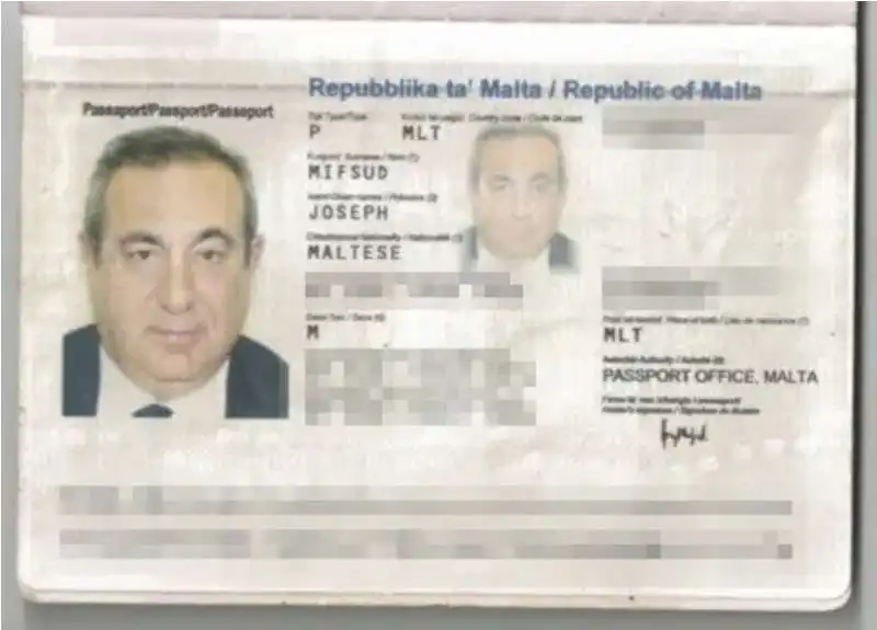 IL PASSAPORTO DI MIFSUD RITROVATO IN PORTOGALLO