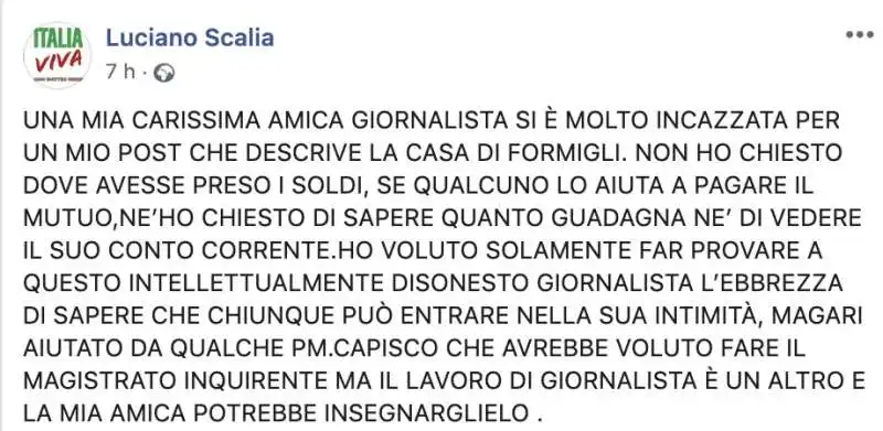 IL POST DI LUCIANO SCALIA SU CORRADO FORMIGLI