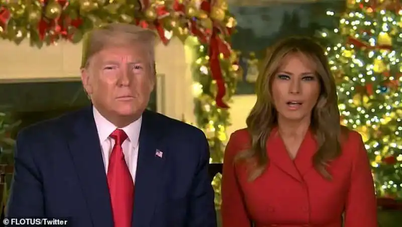 messaggio di natale di donald e melania tump