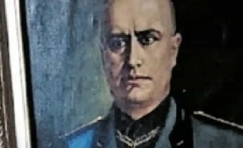 mussolini quadro albergo-ristorante exilles