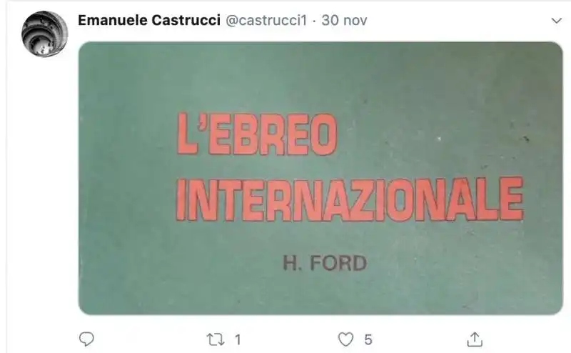 tweet del professor emanuele castrucci