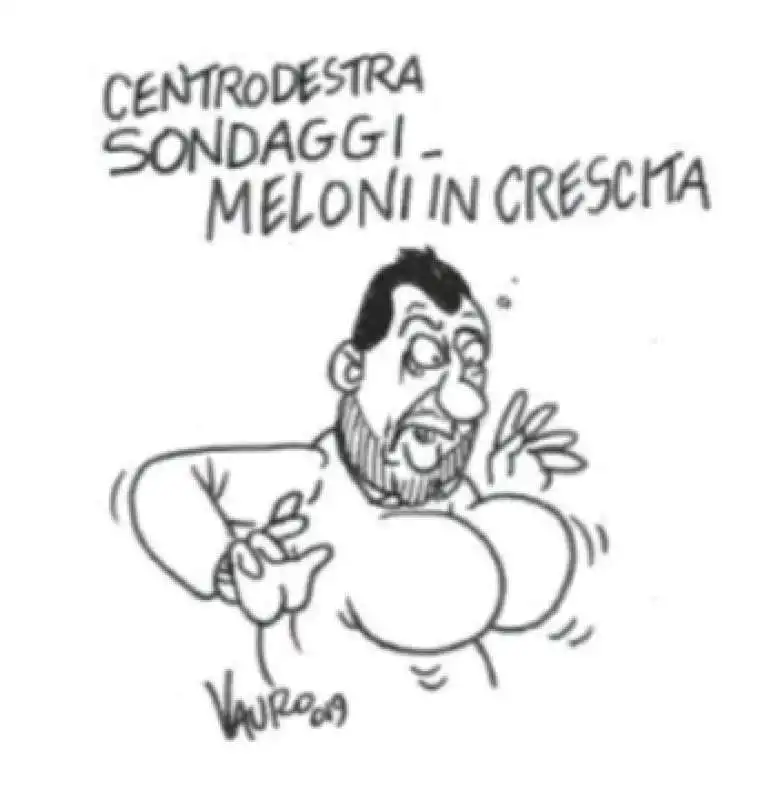 VIGNETTA VAURO - SALVINI E LA CRESCITA DI GIORGIA MELONI